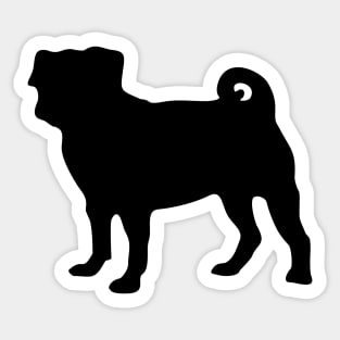 Pug Silhouette Sticker